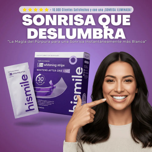 TIRAS BLANQUEADORAS DENTALES V34 | ¡SONRISA MÁS BLANCA AL INSTANTE!